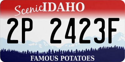 ID license plate 2P2423F