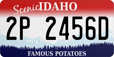 ID license plate 2P2456D