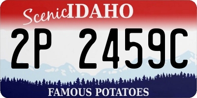 ID license plate 2P2459C