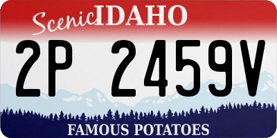 ID license plate 2P2459V