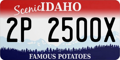 ID license plate 2P2500X