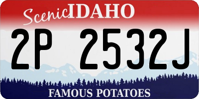 ID license plate 2P2532J