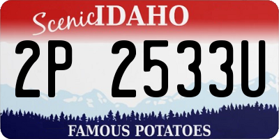 ID license plate 2P2533U