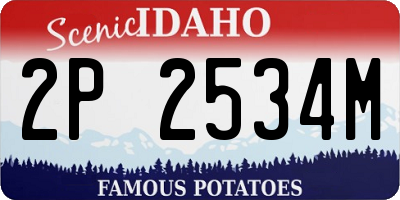 ID license plate 2P2534M