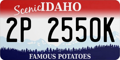 ID license plate 2P2550K