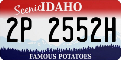 ID license plate 2P2552H