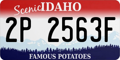 ID license plate 2P2563F