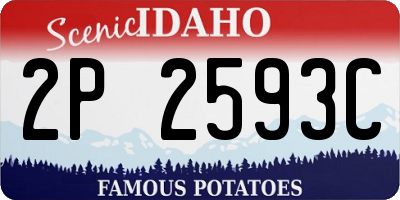 ID license plate 2P2593C