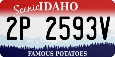 ID license plate 2P2593V