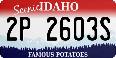 ID license plate 2P2603S
