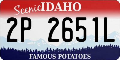 ID license plate 2P2651L