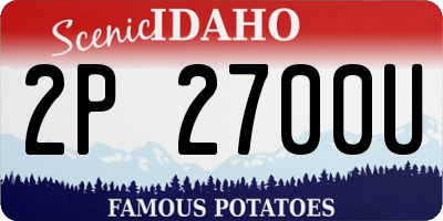 ID license plate 2P2700U