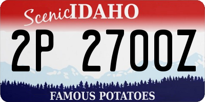 ID license plate 2P2700Z
