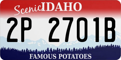 ID license plate 2P2701B