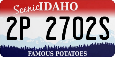 ID license plate 2P2702S