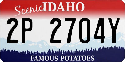 ID license plate 2P2704Y