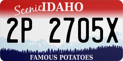 ID license plate 2P2705X