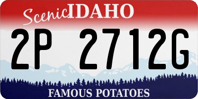 ID license plate 2P2712G