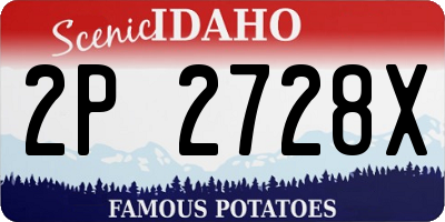 ID license plate 2P2728X