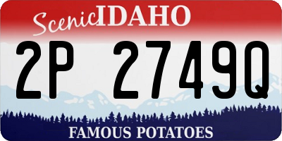 ID license plate 2P2749Q