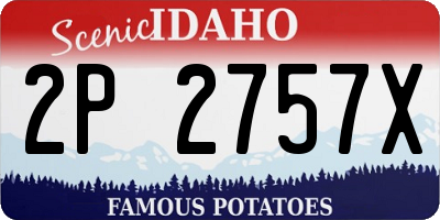 ID license plate 2P2757X