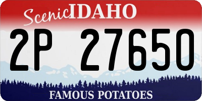 ID license plate 2P2765O