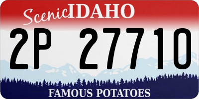 ID license plate 2P2771O