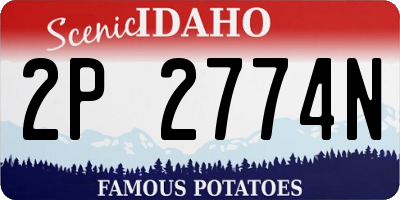 ID license plate 2P2774N