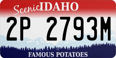 ID license plate 2P2793M
