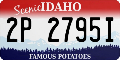 ID license plate 2P2795I