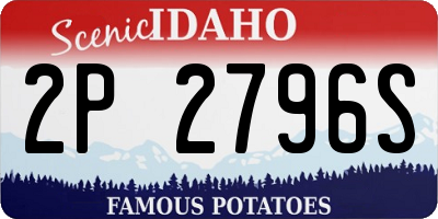 ID license plate 2P2796S