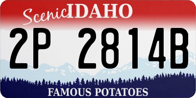 ID license plate 2P2814B