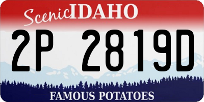 ID license plate 2P2819D