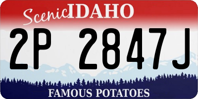 ID license plate 2P2847J