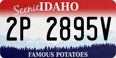 ID license plate 2P2895V