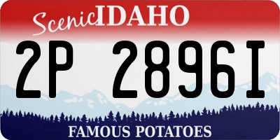 ID license plate 2P2896I