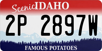 ID license plate 2P2897W