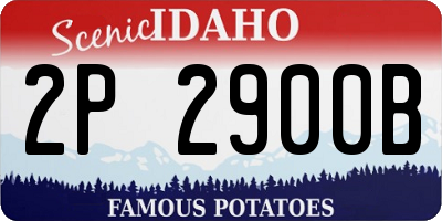 ID license plate 2P2900B