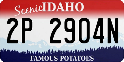 ID license plate 2P2904N