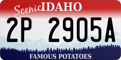 ID license plate 2P2905A