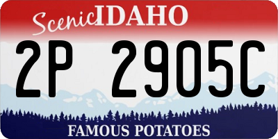 ID license plate 2P2905C