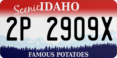 ID license plate 2P2909X