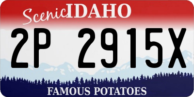 ID license plate 2P2915X