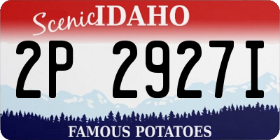 ID license plate 2P2927I