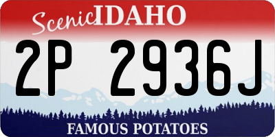 ID license plate 2P2936J