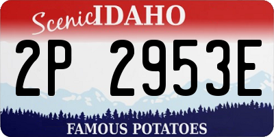 ID license plate 2P2953E