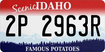 ID license plate 2P2963R