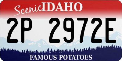 ID license plate 2P2972E