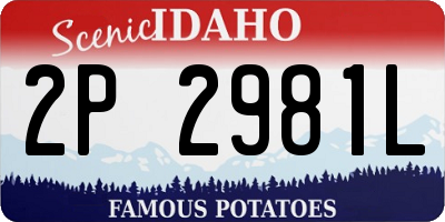 ID license plate 2P2981L