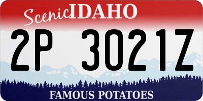 ID license plate 2P3021Z